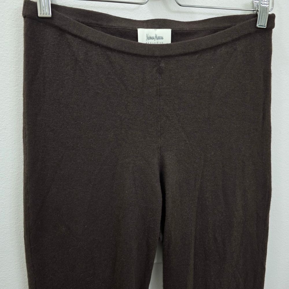 Neiman Marcus Silk Cashmere Knit Leggings Brown Slim Fit Pants‎ Womens Medium